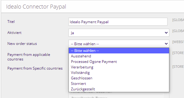 idealo Connector – Magento 1: Bestellstatus